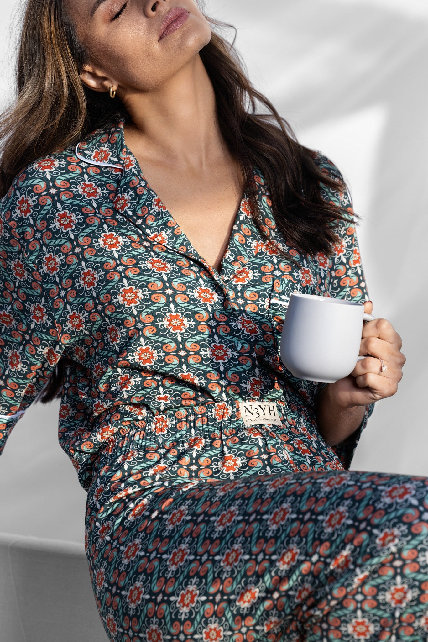 Langer Pyjama - Emerald Elegance