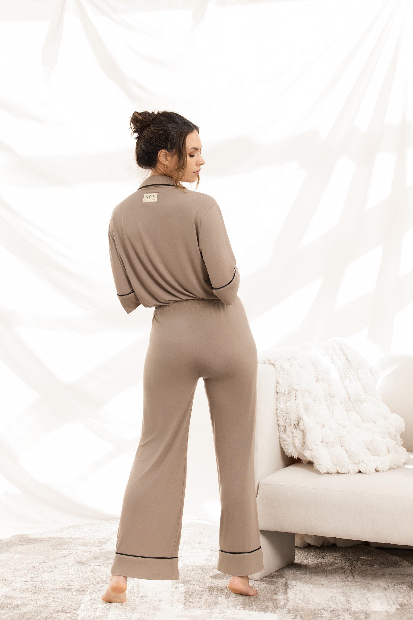Langer Pyjama - Taupe