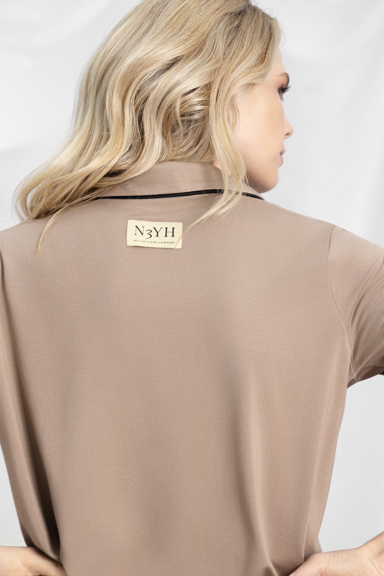 Kurzer Pyjama - Taupe