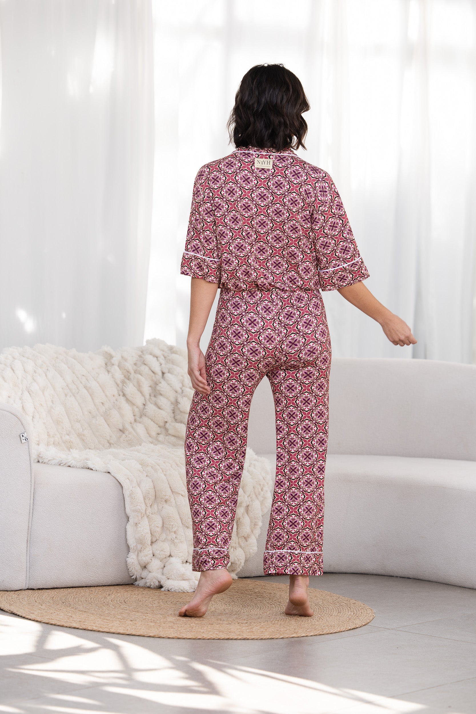 Langer Pyjama - Blushing Bloom