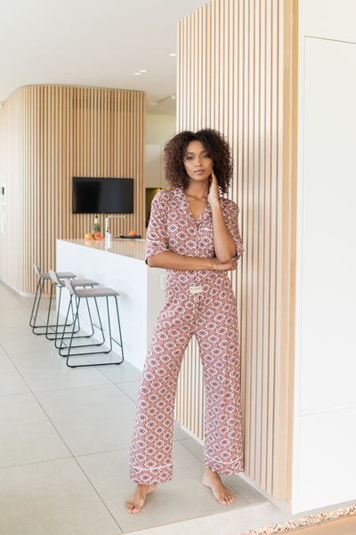 Langer Pyjama - Blushing Bloom