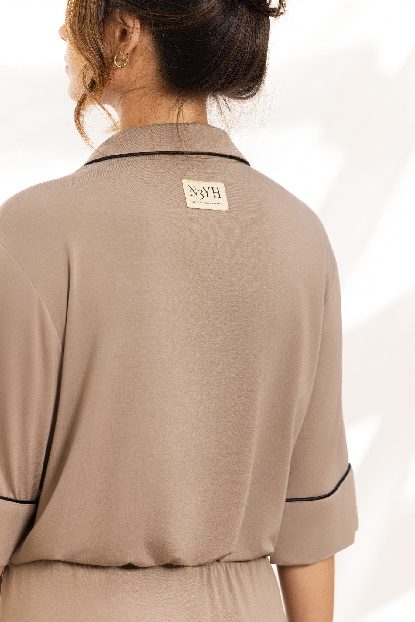 Langer Pyjama - Taupe