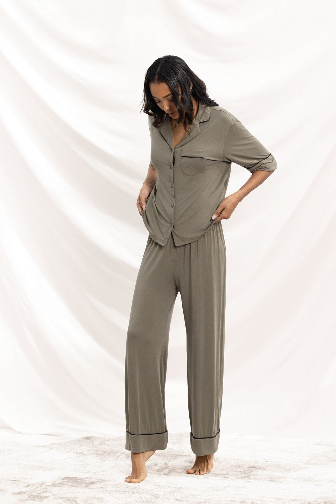 Langer Pyjama - Olive