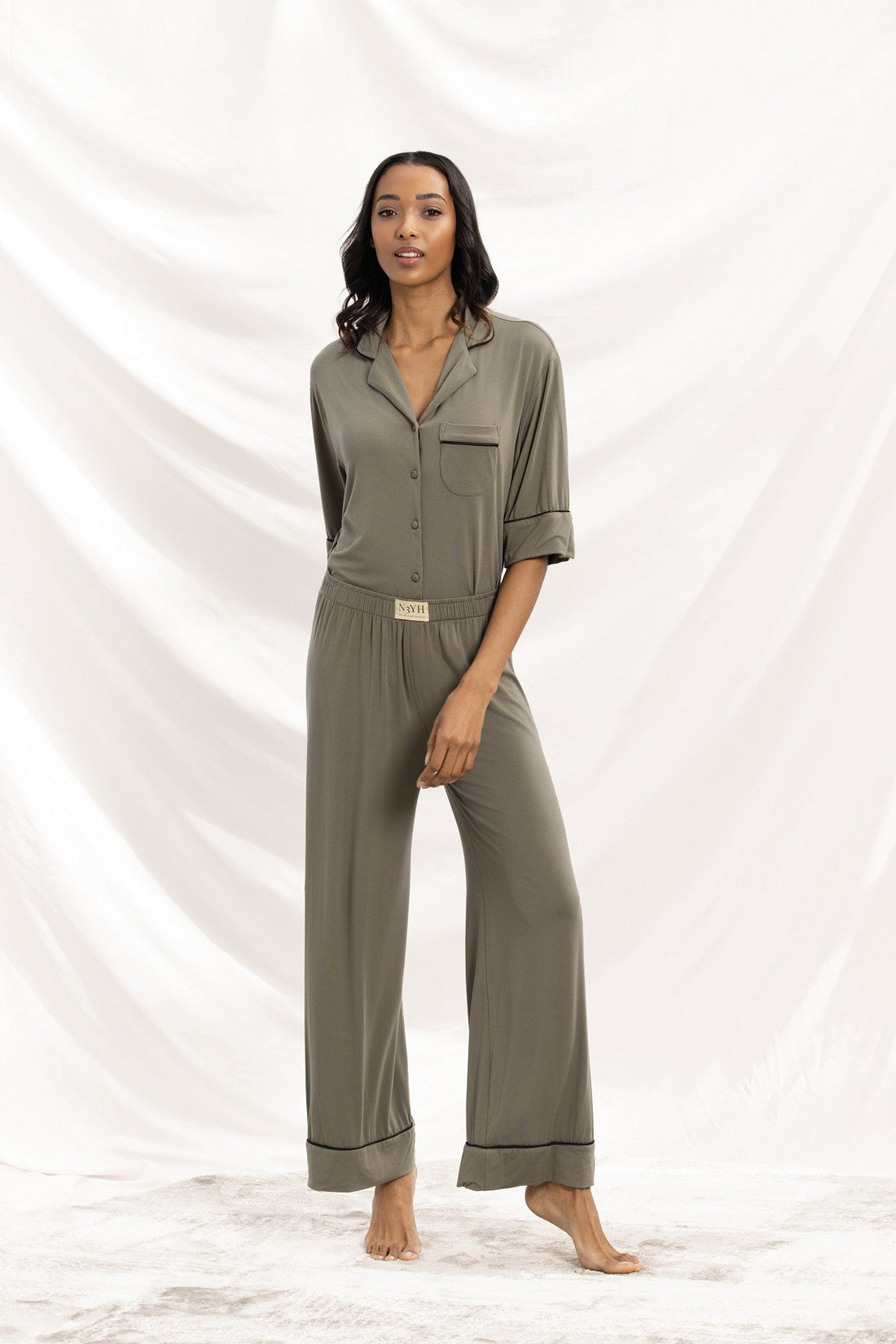 Langer Pyjama - Olive